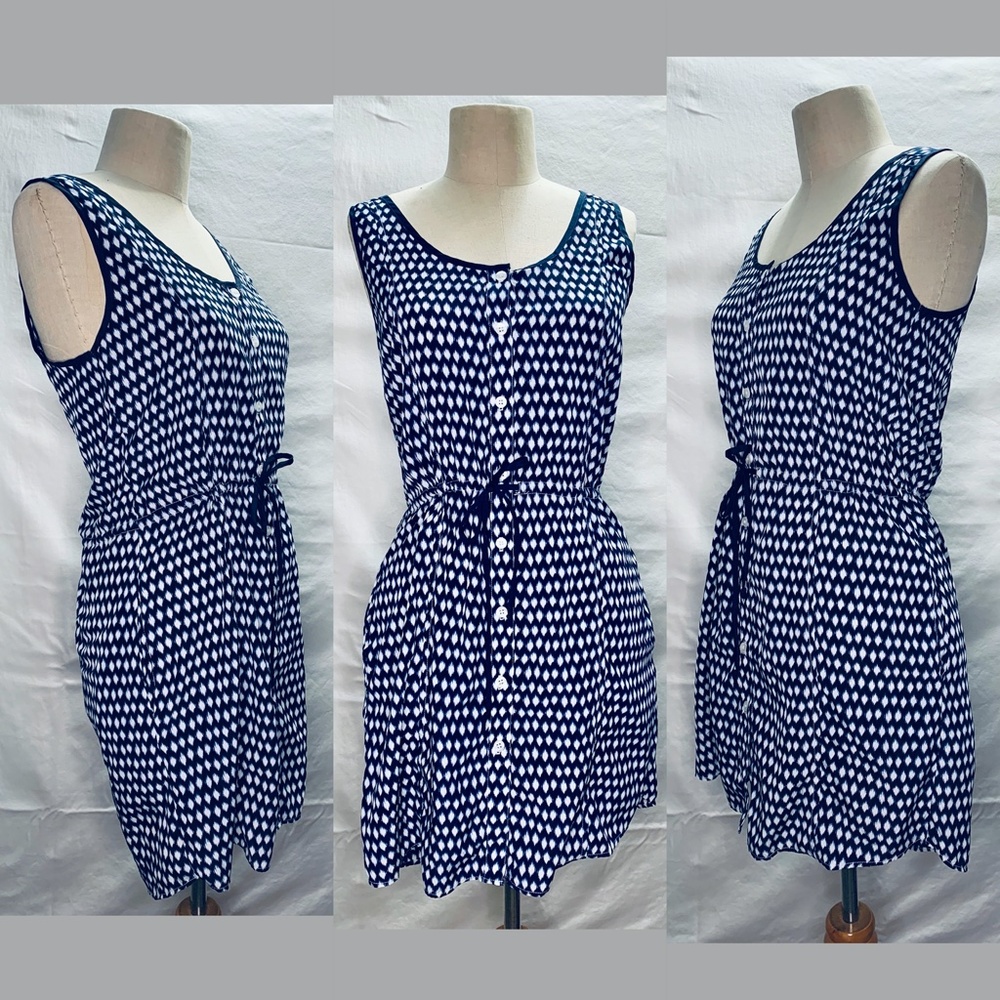 Marabelle navy & white tank dress
